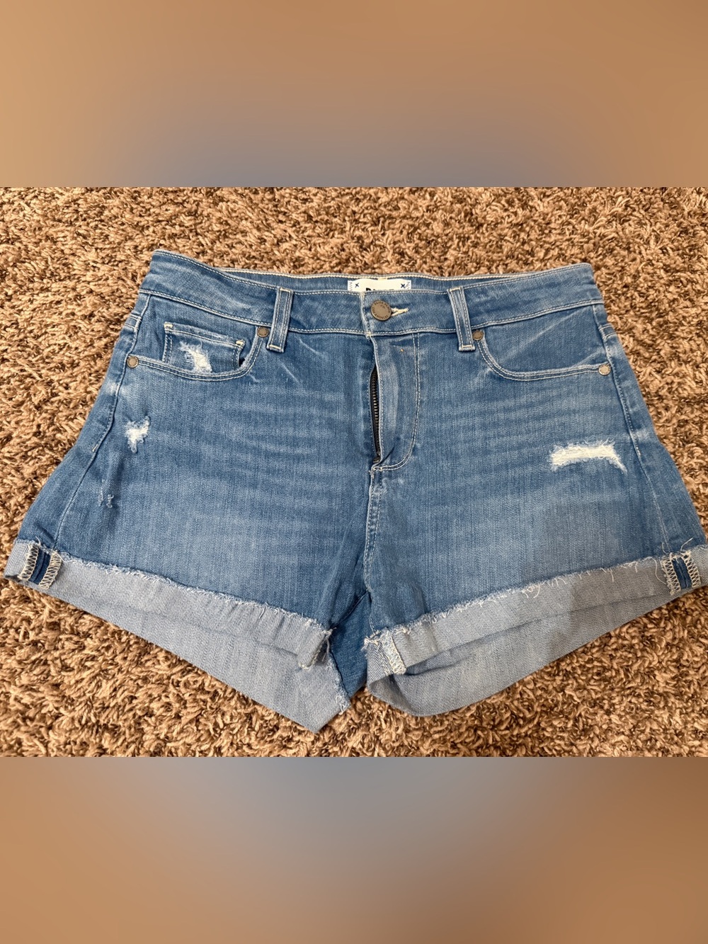 Paige Denim Roll‑Cuff Women's Denim Shorts